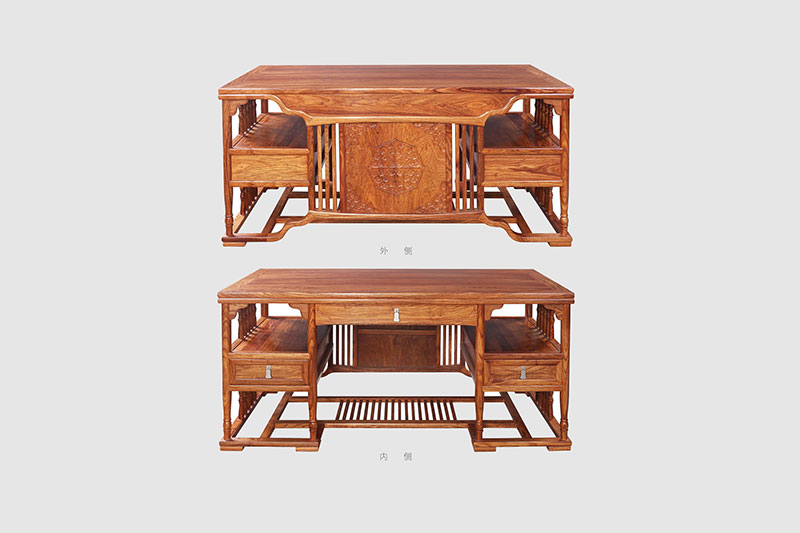 神湾镇中式家居装饰书房桌椅组合家具效果图